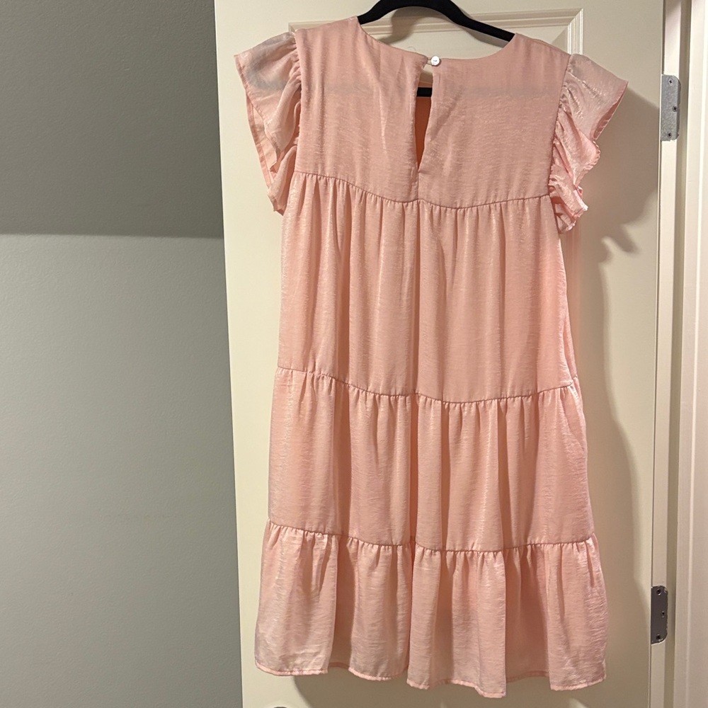 Altar'd state babydoll tiered pink Dress size M - Picture 3 of 6